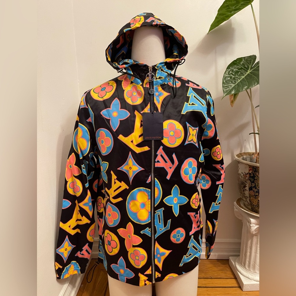monogram abstract wind breaker